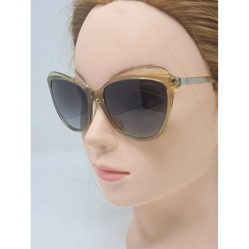 CHANEL Women's Sunglasses Italy Cateye Dark Tint 5384 1628/S6 55-16-140